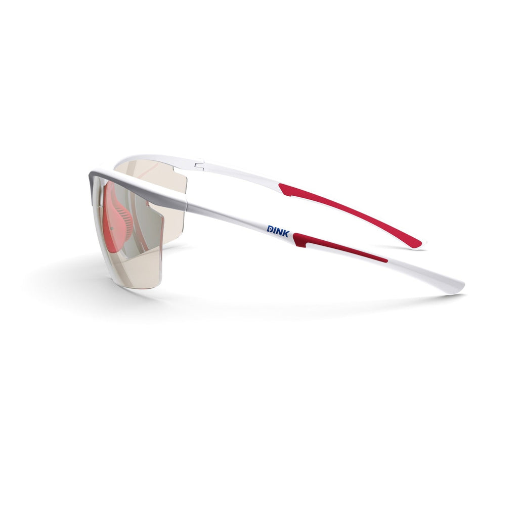 Dink Eyewear Daytona Petite Large Pickleball Sunglasses – White/Red