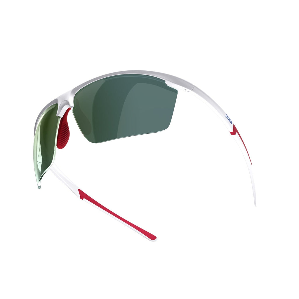Dink Eyewear Daytona Petite Large Pickleball Sunglasses – White/Red