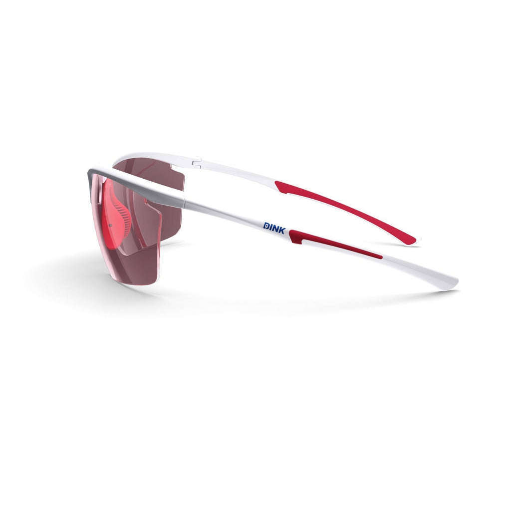 Dink Eyewear Daytona Petite Large Pickleball Sunglasses – White/Red