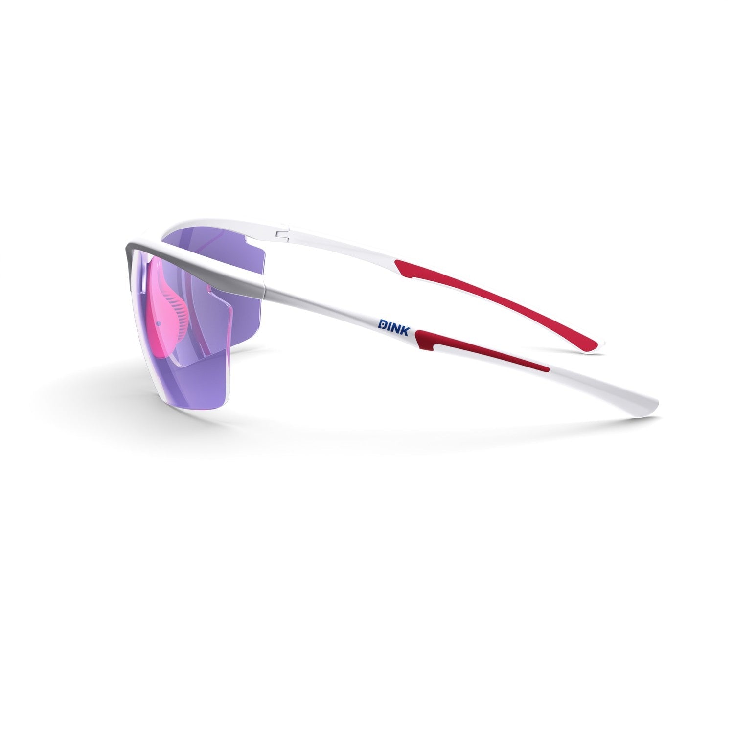Dink Eyewear Daytona Petite Large Pickleball Sunglasses – White/Red