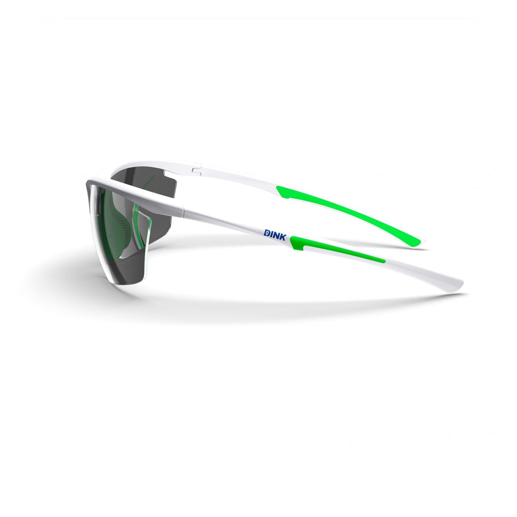 Dink Eyewear Daytona Petite Pickleball Sunglasses – White/Green