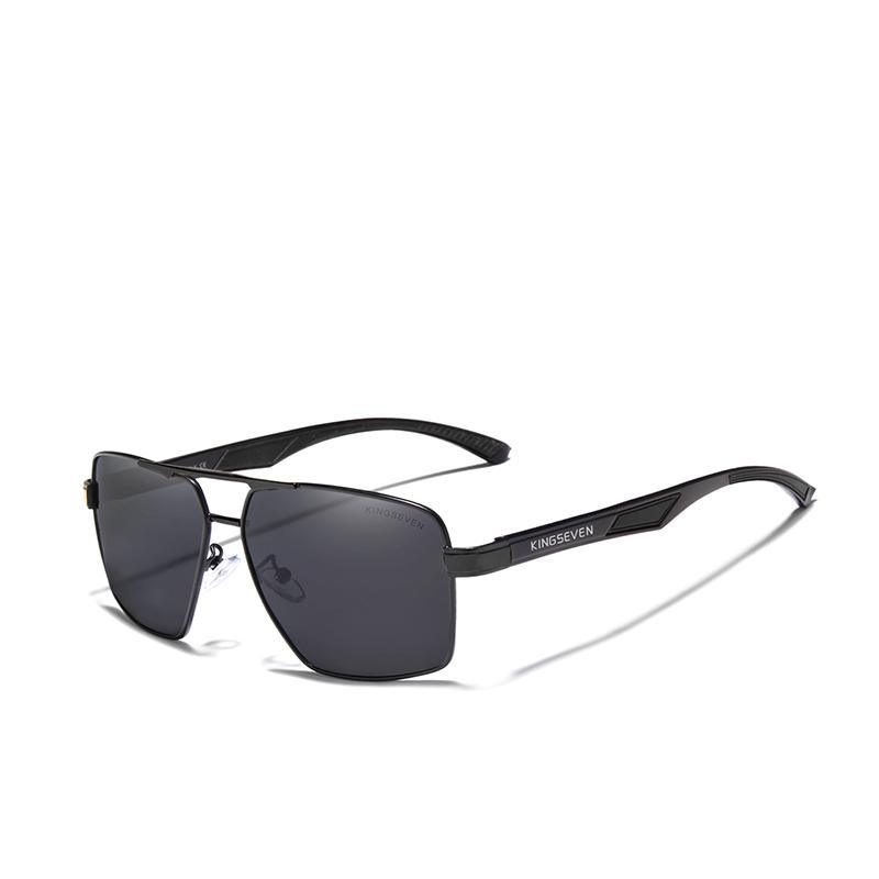 Stevvex luxury modern men's aluminum polarized sunglasses with UV400 protection, featuring sleek frame and tinted lenses.