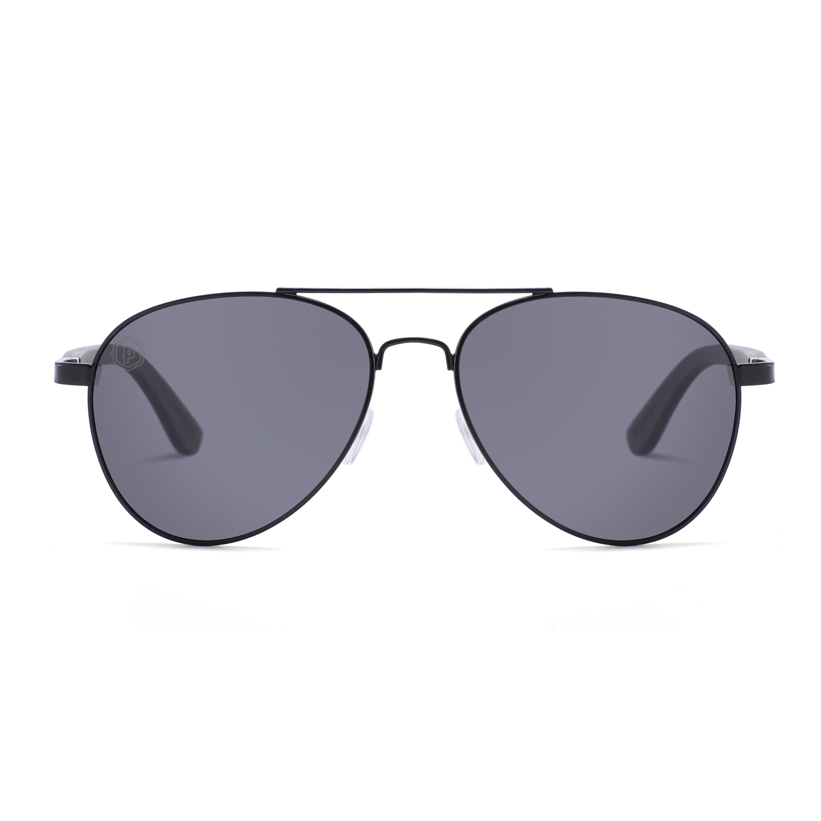Handmade ebony wood Paloma sunglasses by Papago featuring a sleek, natural wooden frame and dark tinted lenses.