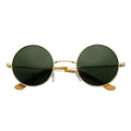 ELTON Retro Circle Round Sunglasses – Gold / Green Tint
