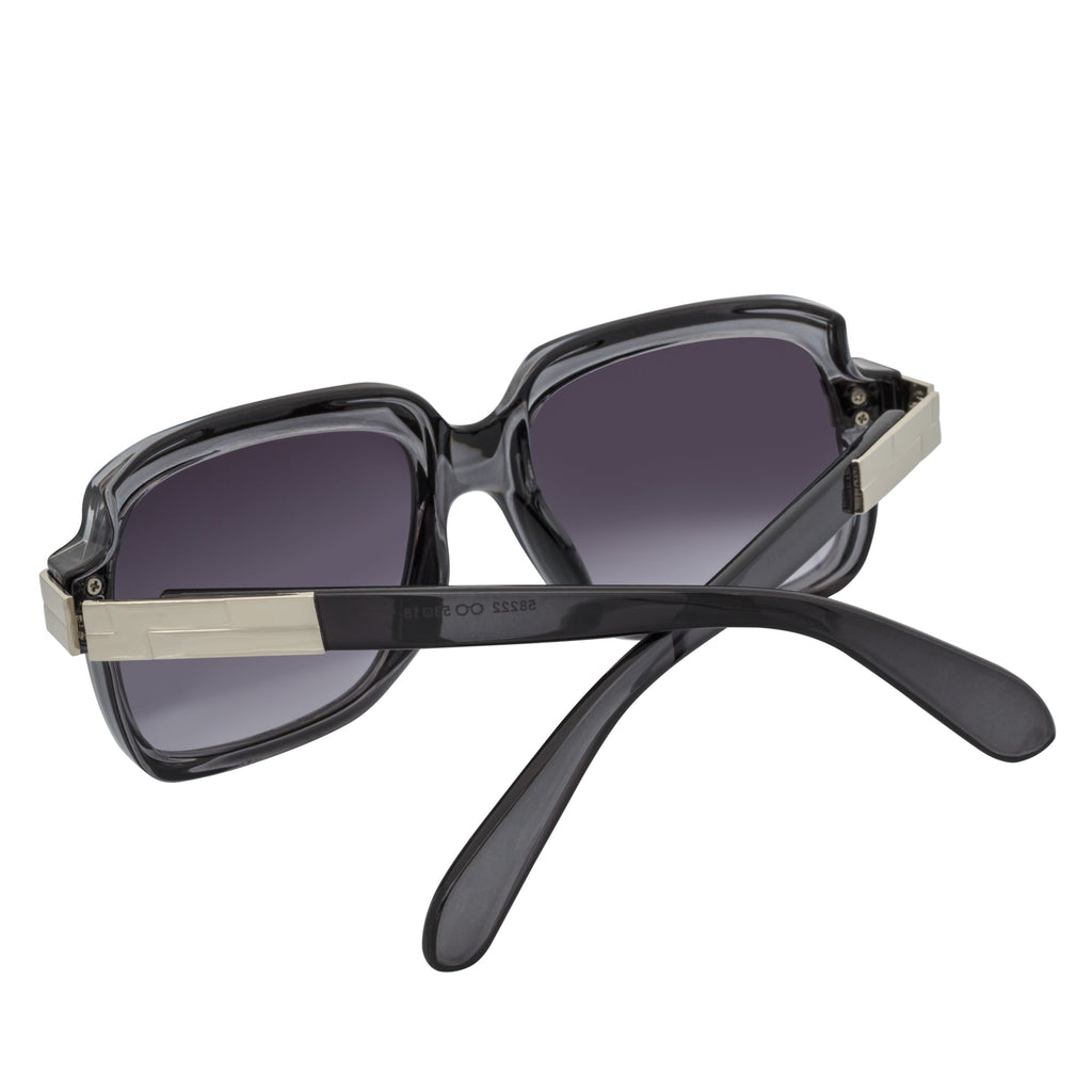 EMCEE Retro Square Sunglasses – Clear Gray / Lavender Fade