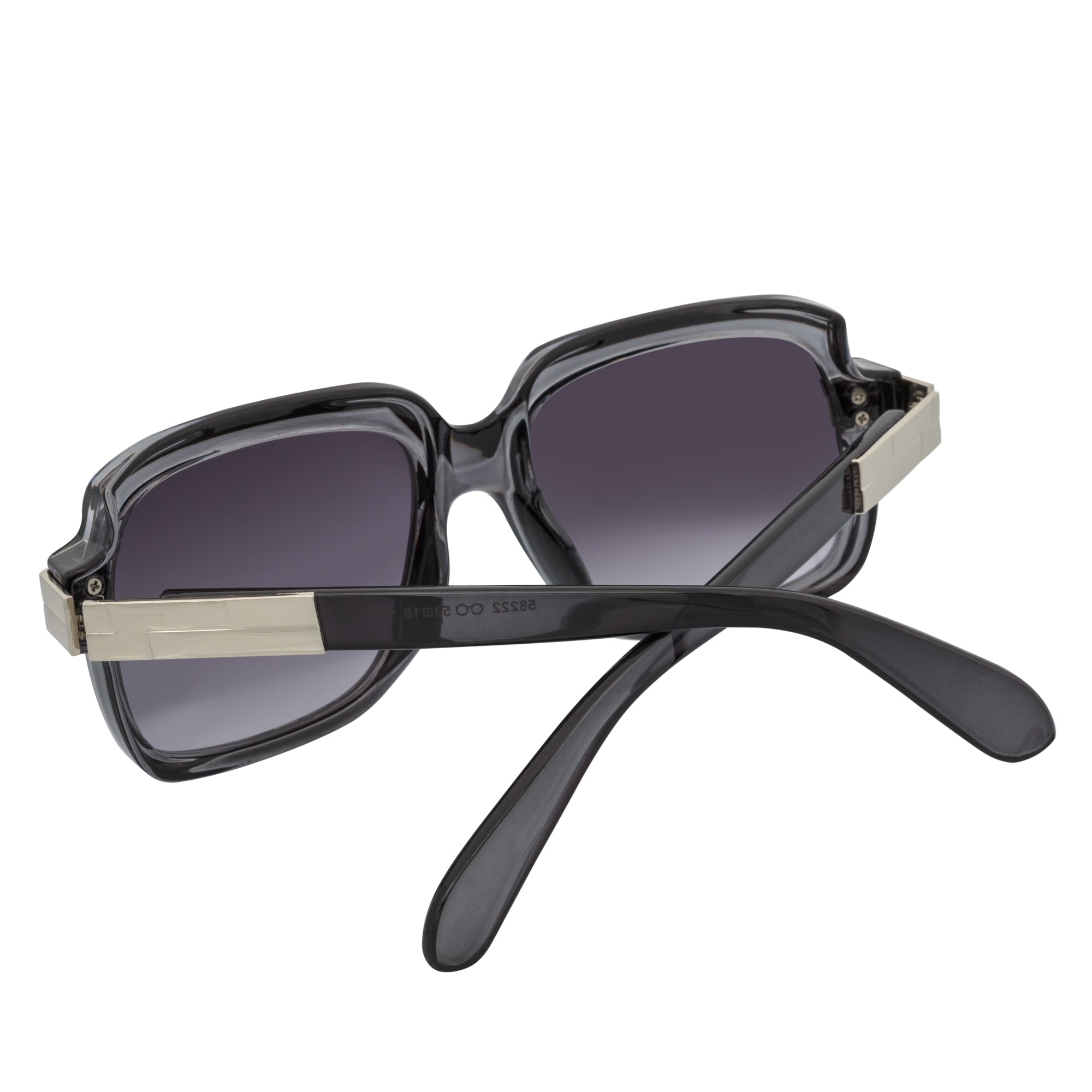 EMCEE Retro Square Sunglasses – Clear Gray / Lavender Fade