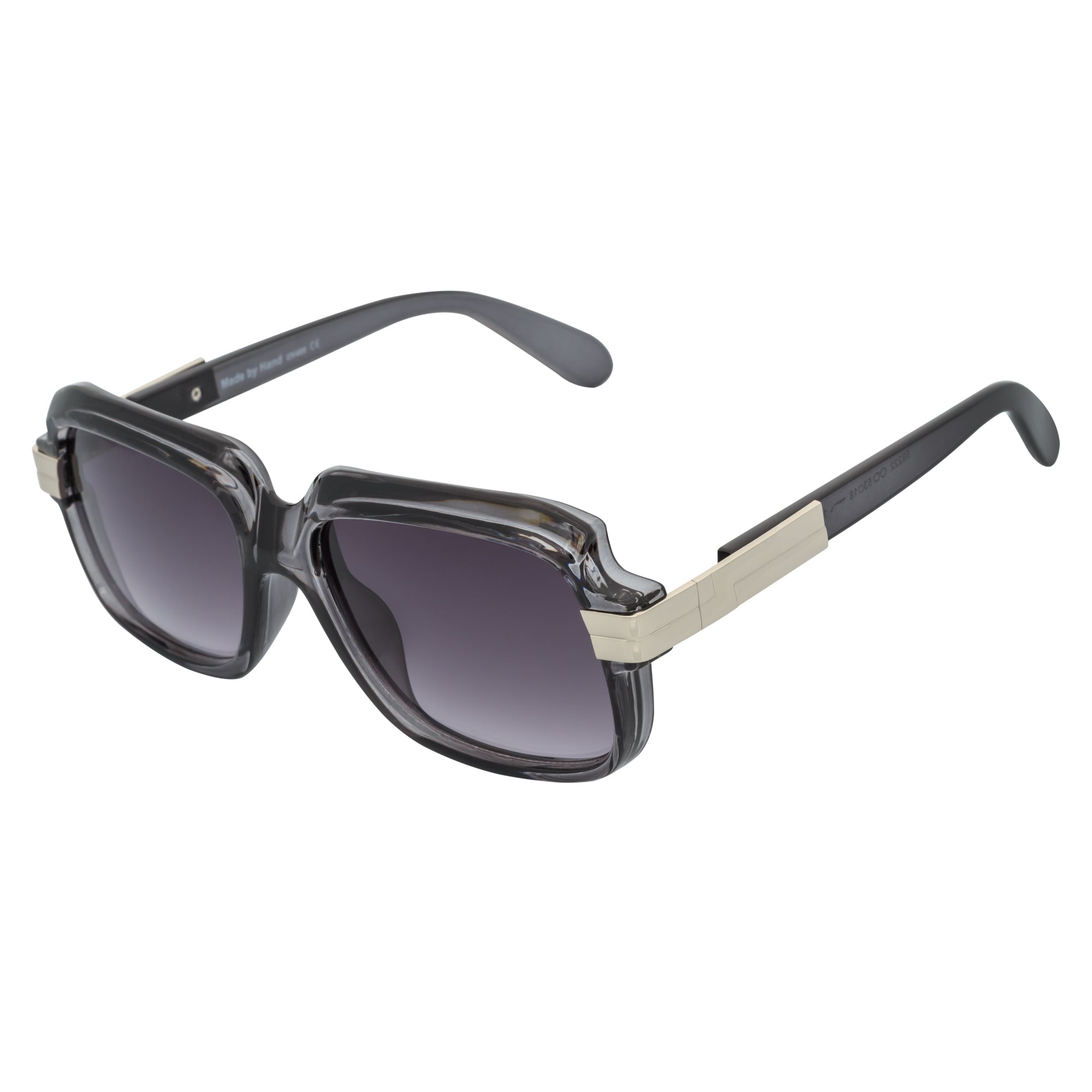 EMCEE Retro Square Sunglasses – Clear Gray / Lavender Fade