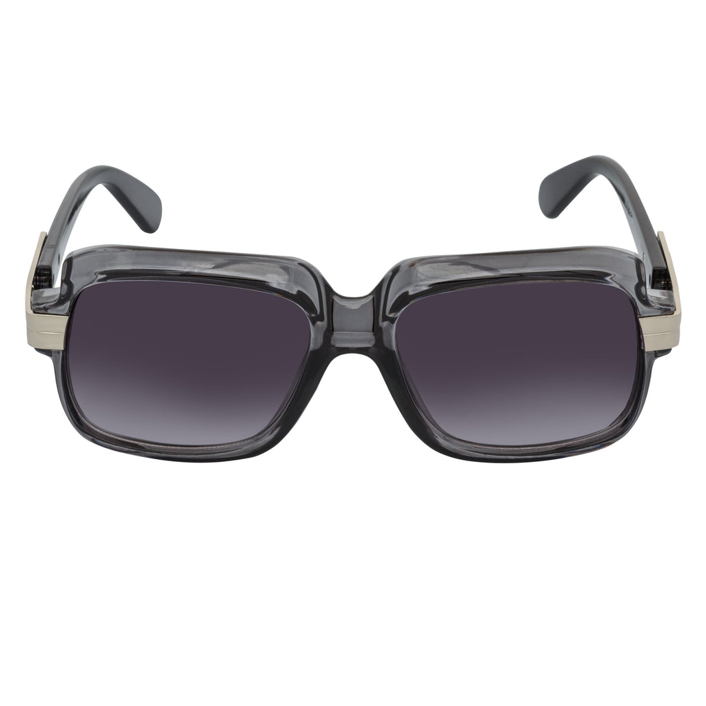 EMCEE Retro Square Sunglasses – Clear Gray / Lavender Fade