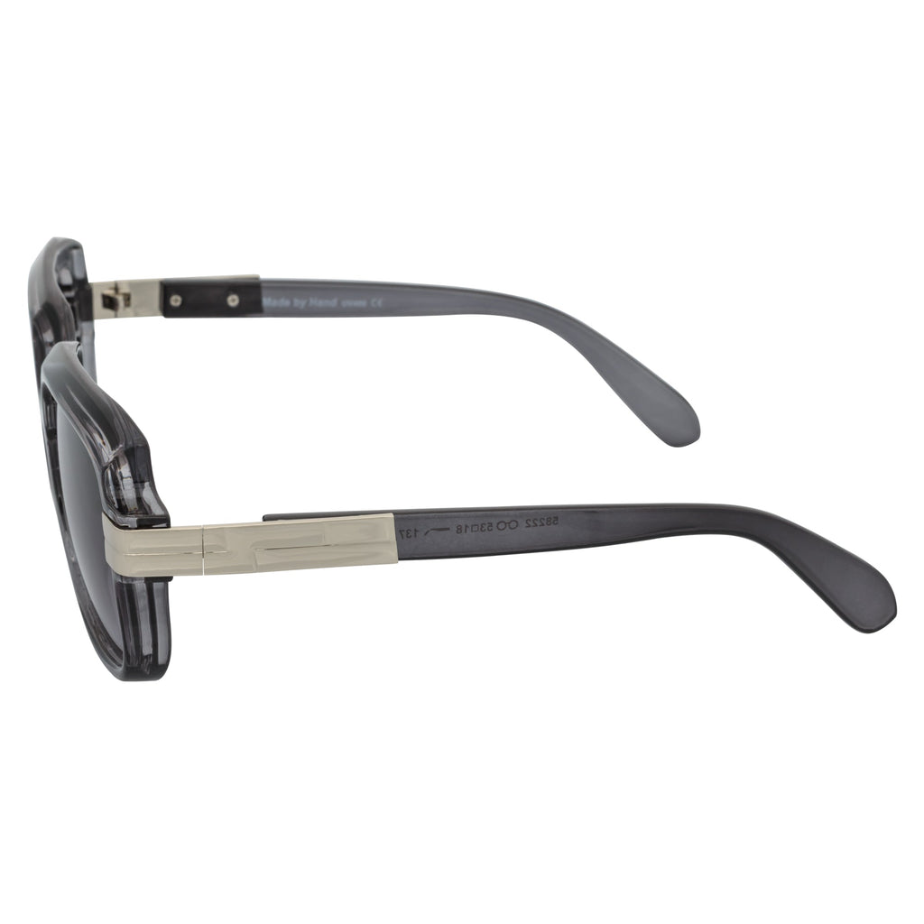 EMCEE Retro Square Sunglasses – Clear Gray / Lavender Fade