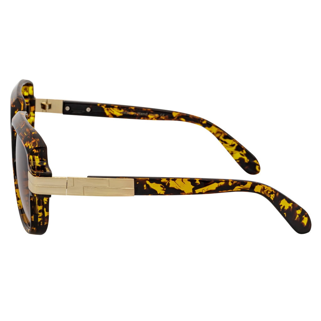 EMCEE Retro Square Sunglasses – Tortoise / Amber Fade