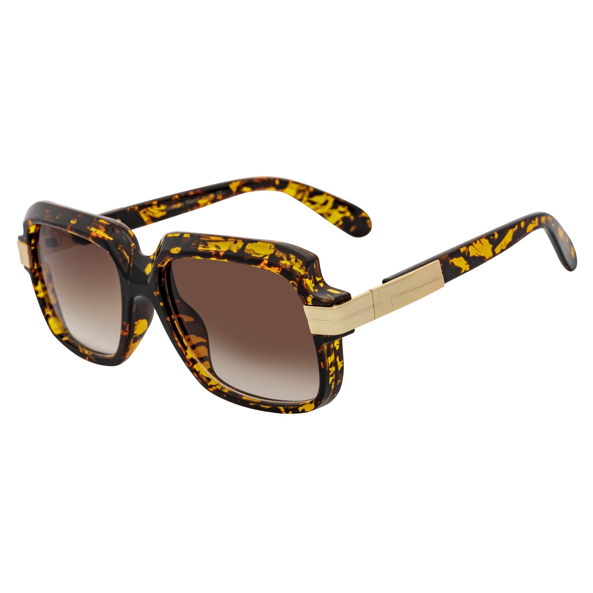EMCEE Retro Square Sunglasses – Tortoise / Amber Fade