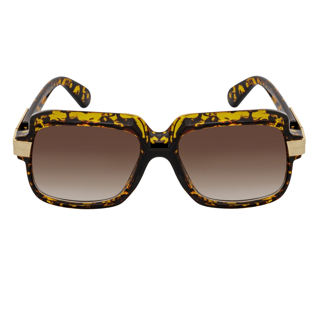 EMCEE Retro Square Sunglasses – Tortoise / Amber Fade
