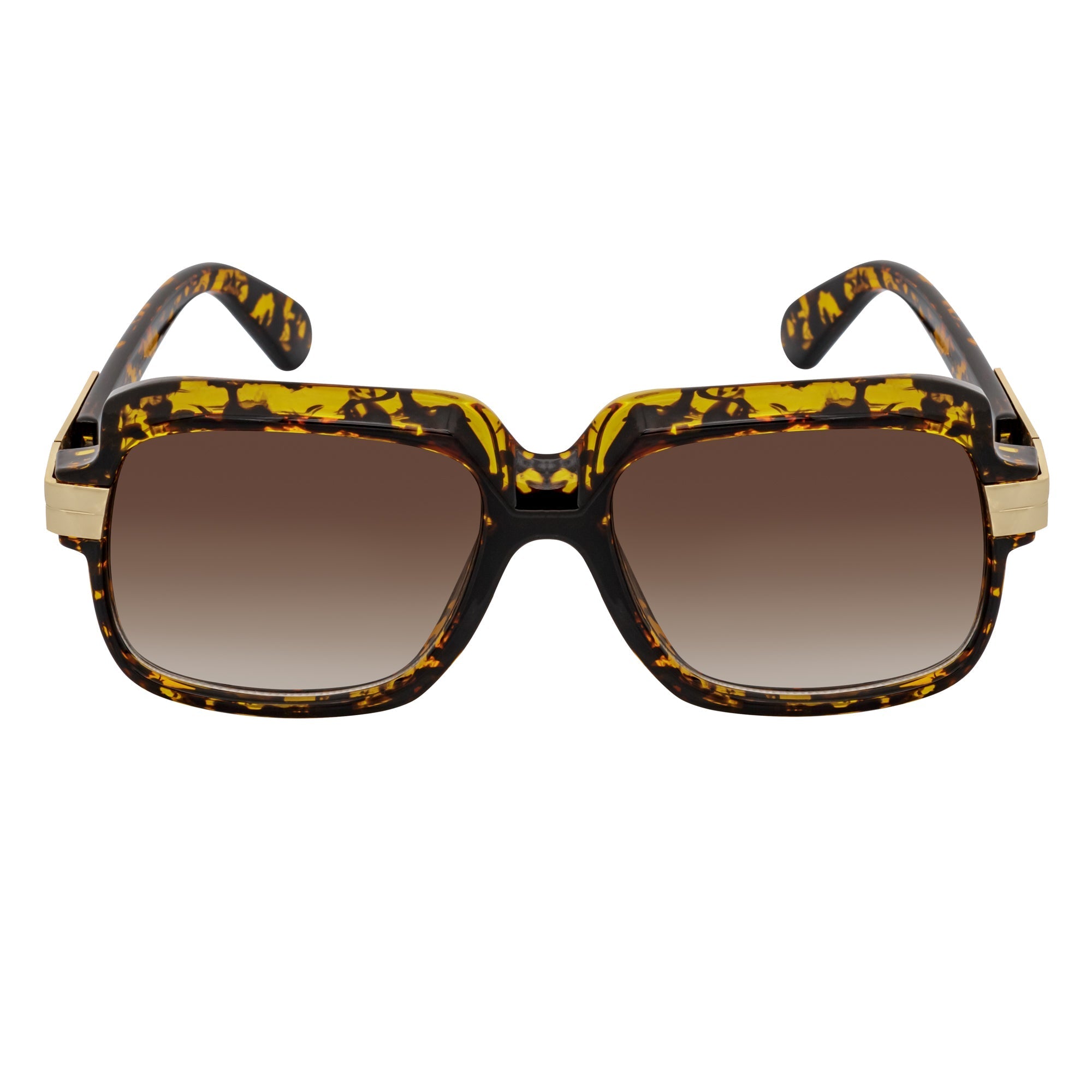 EMCEE Retro Square Sunglasses – Tortoise / Amber Fade