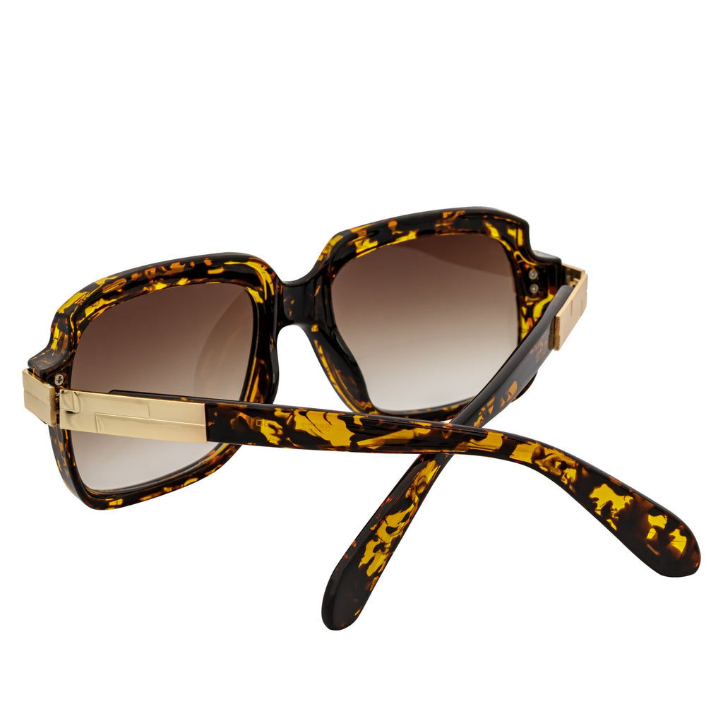 EMCEE Retro Square Sunglasses – Tortoise / Amber Fade