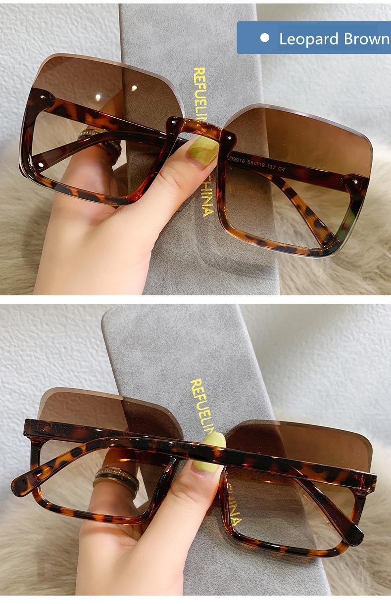 Stevvex Oversized Square Sunglasses – Mirror & Gradient UV400