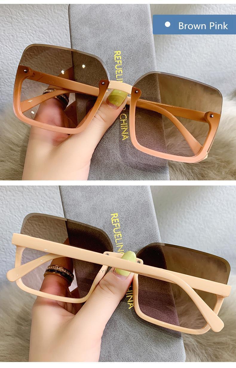 Stevvex Oversized Square Sunglasses – Mirror & Gradient UV400