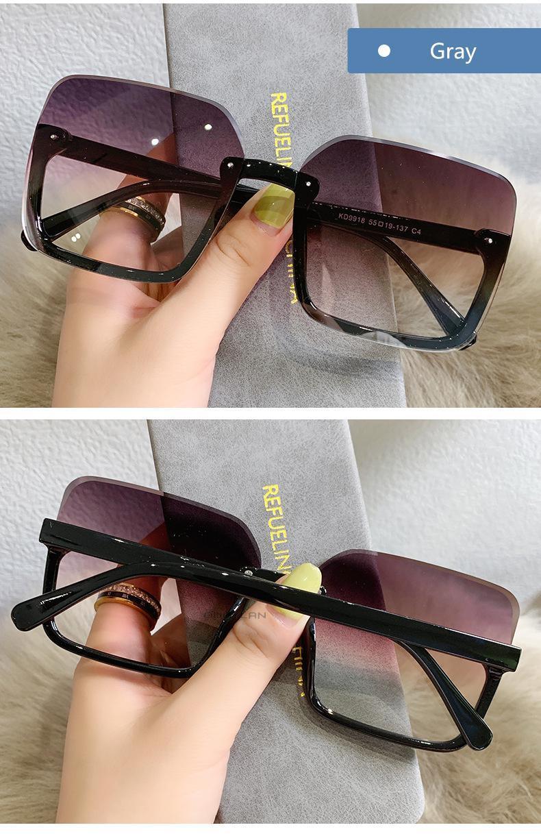 Stevvex Oversized Square Sunglasses – Mirror & Gradient UV400