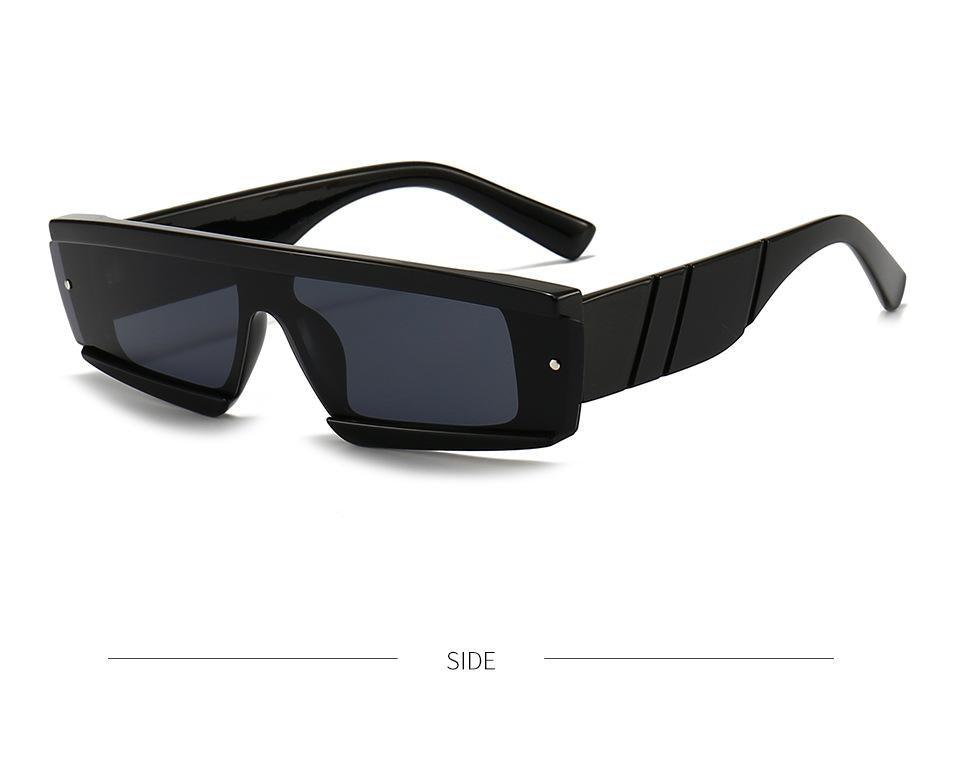 Stylish chunky narrow rectangular sunglasses for women and men by Stevvex, featuring a unique 90s-inspired square design.