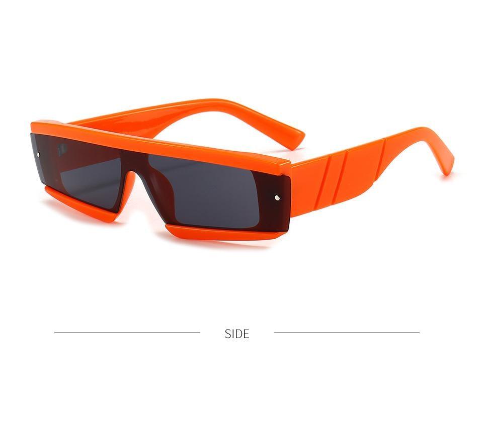 Trendy Stevvex chunky narrow frame sunglasses with 90s rectangle design for women and men, outdoor stylish eyewear.