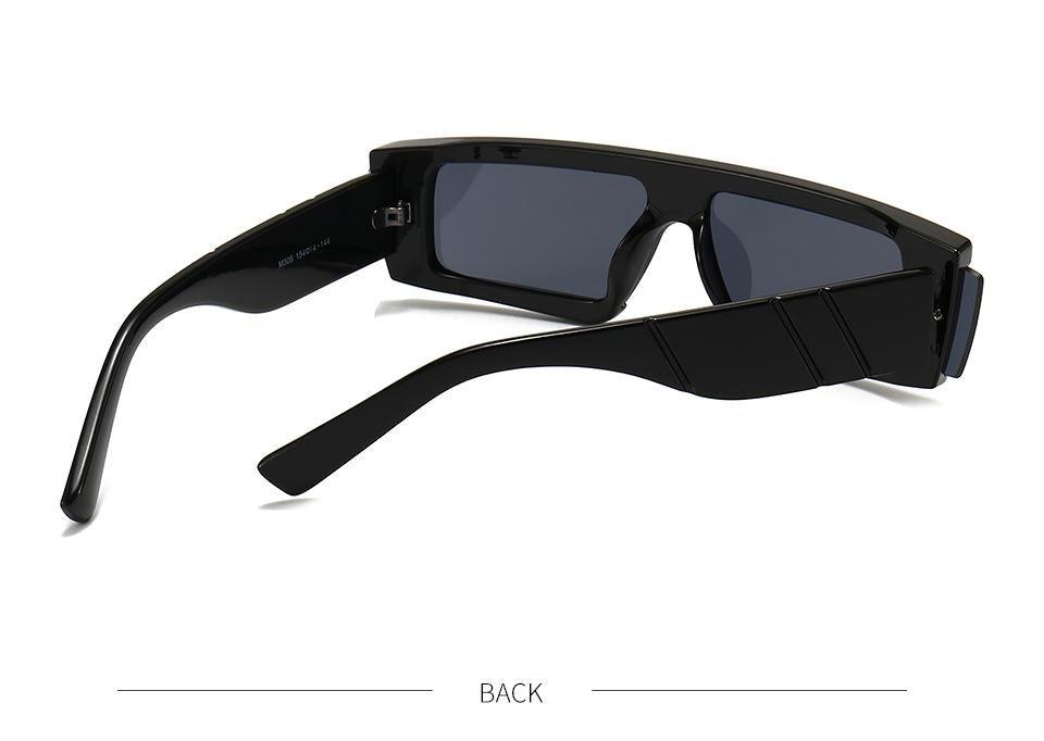 Stevvex trendy chunky narrow sunglasses for women and men, 90s rectangle style, with unique square design and outdoor eyewear look