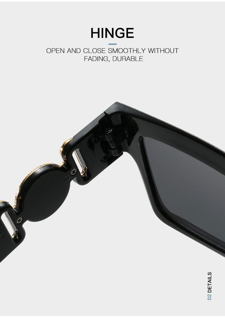 Fashionable oversized square sunglasses for women and men by Stevvex, featuring a vintage style, big frame, and flat-top design.