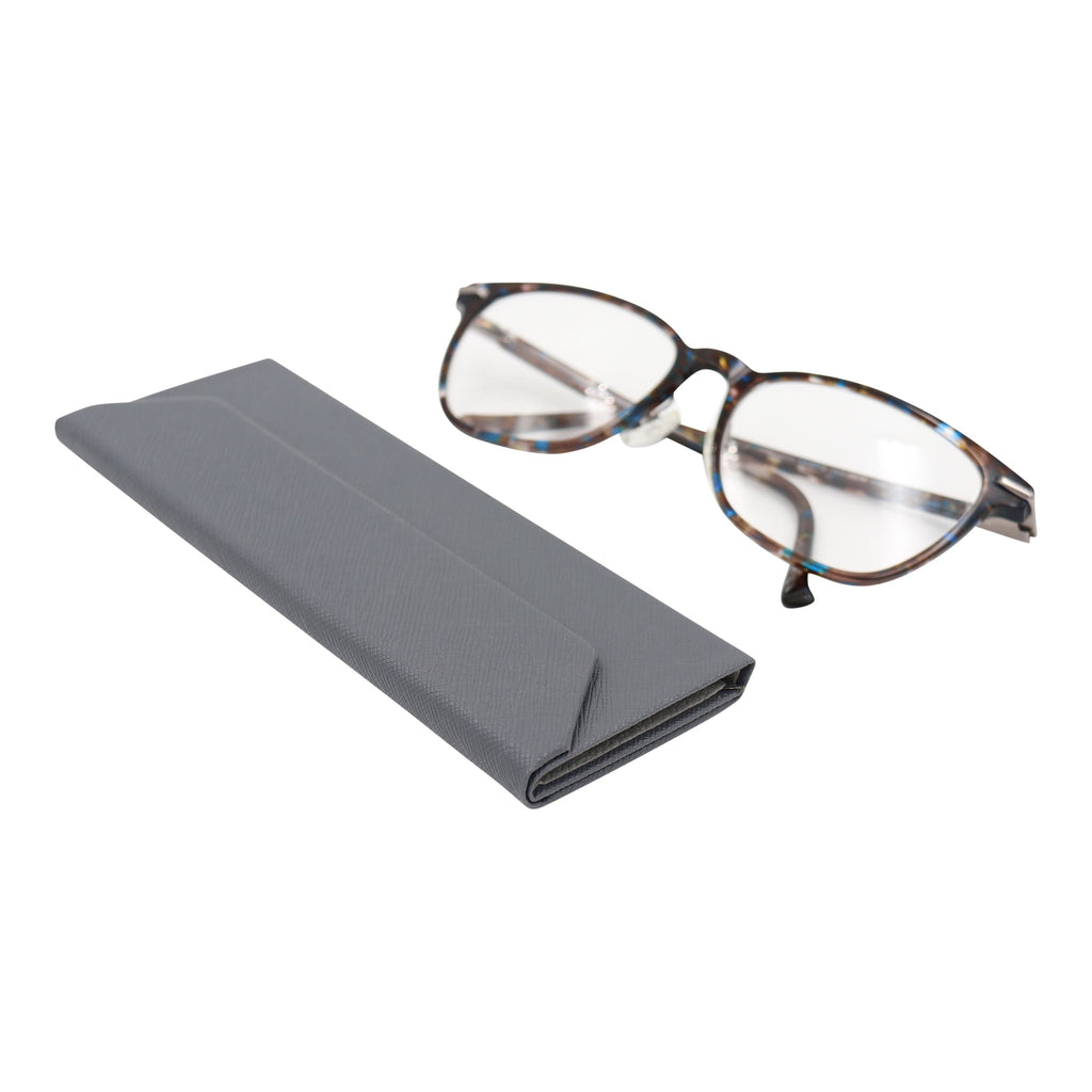 Grey Vegan Leather Glasses Case