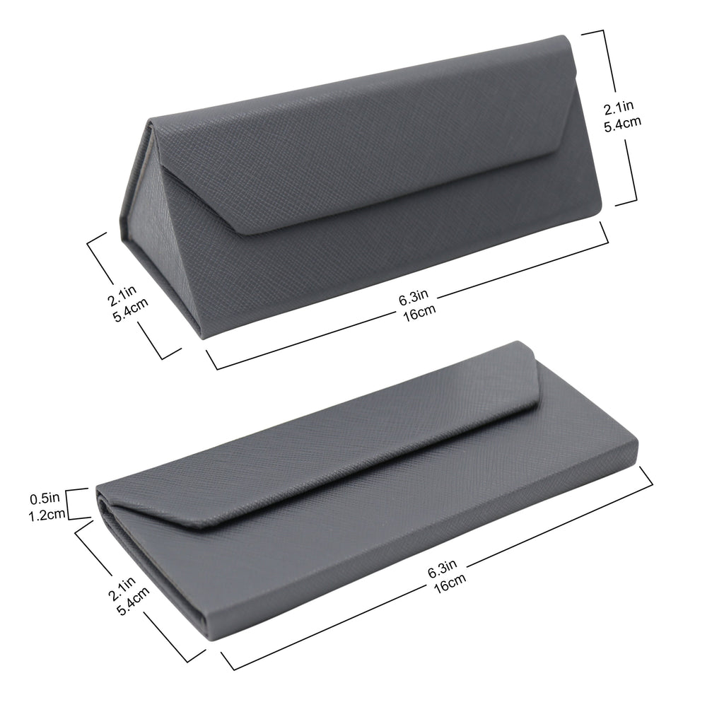 Grey Vegan Leather Glasses Case