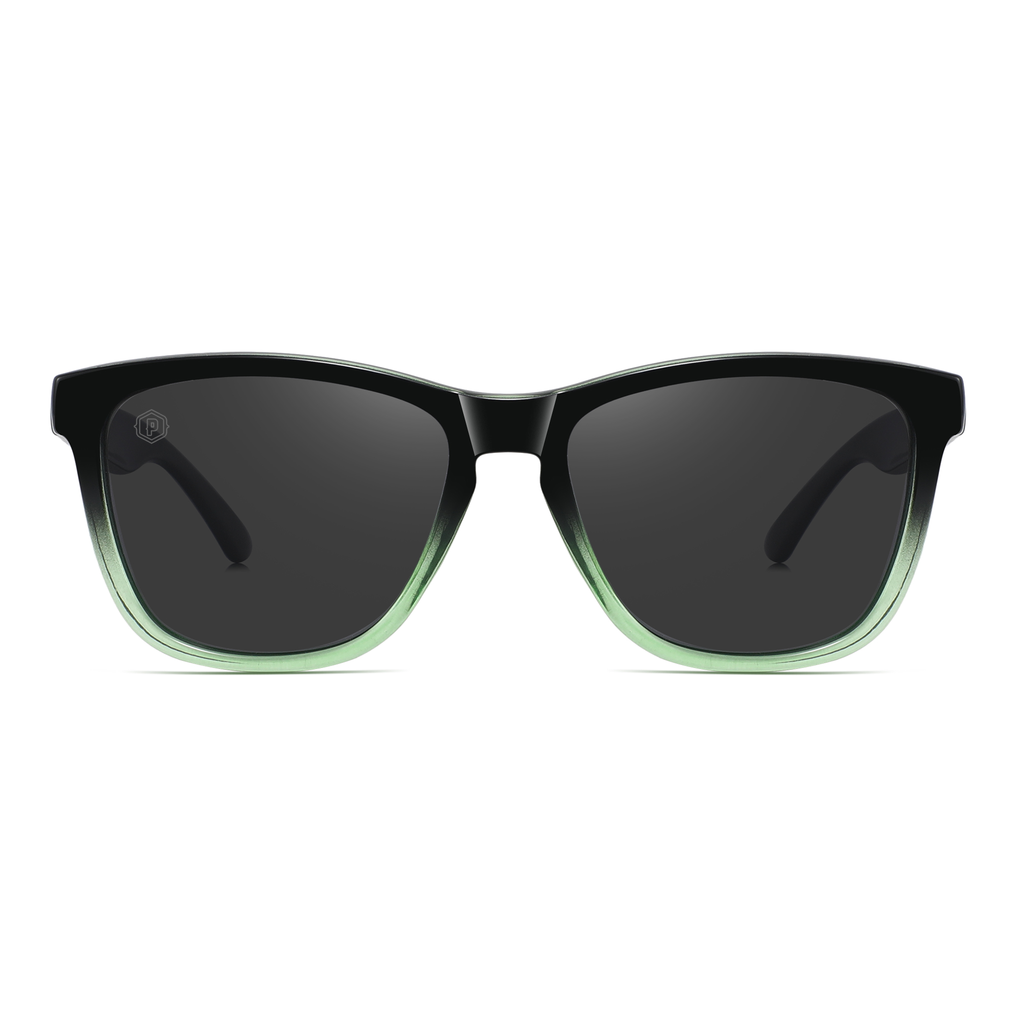 Handmade Papago Green Fade X sunglasses with recycled wooden frames, featuring a stylish green fade design and natural finish.