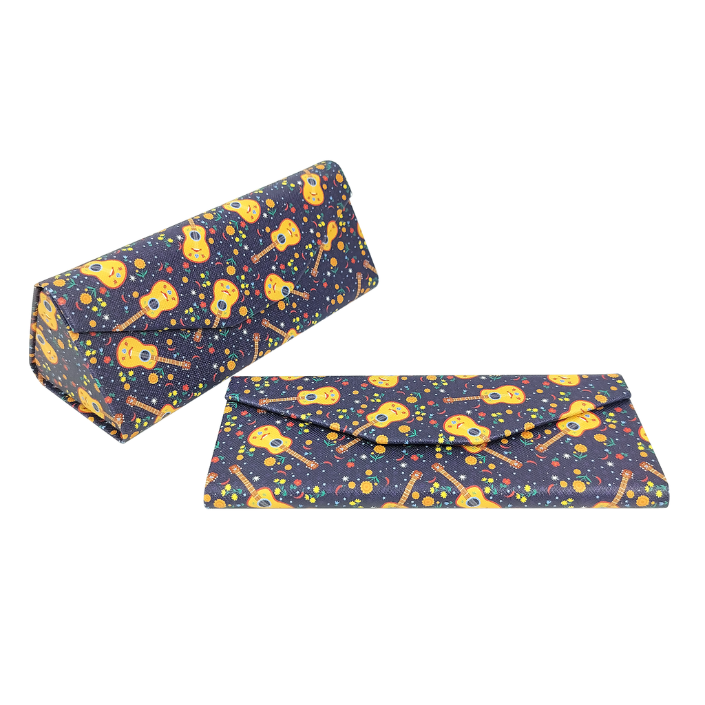 Fiesta Guitars Print Vegan Leather Glasses Case