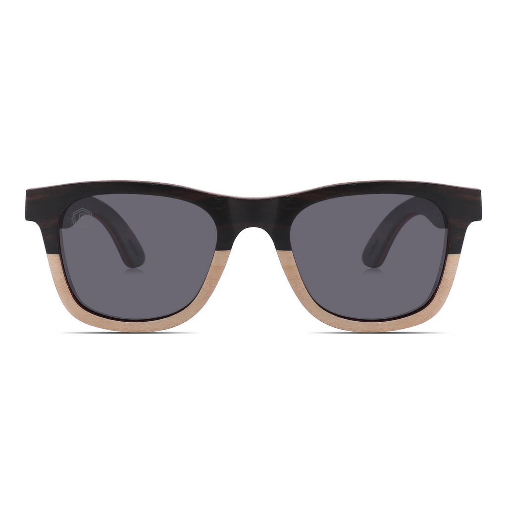 Papago Half Dunes sunglasses with handmade recycled wooden frames, featuring a natural finish and stylish design.
