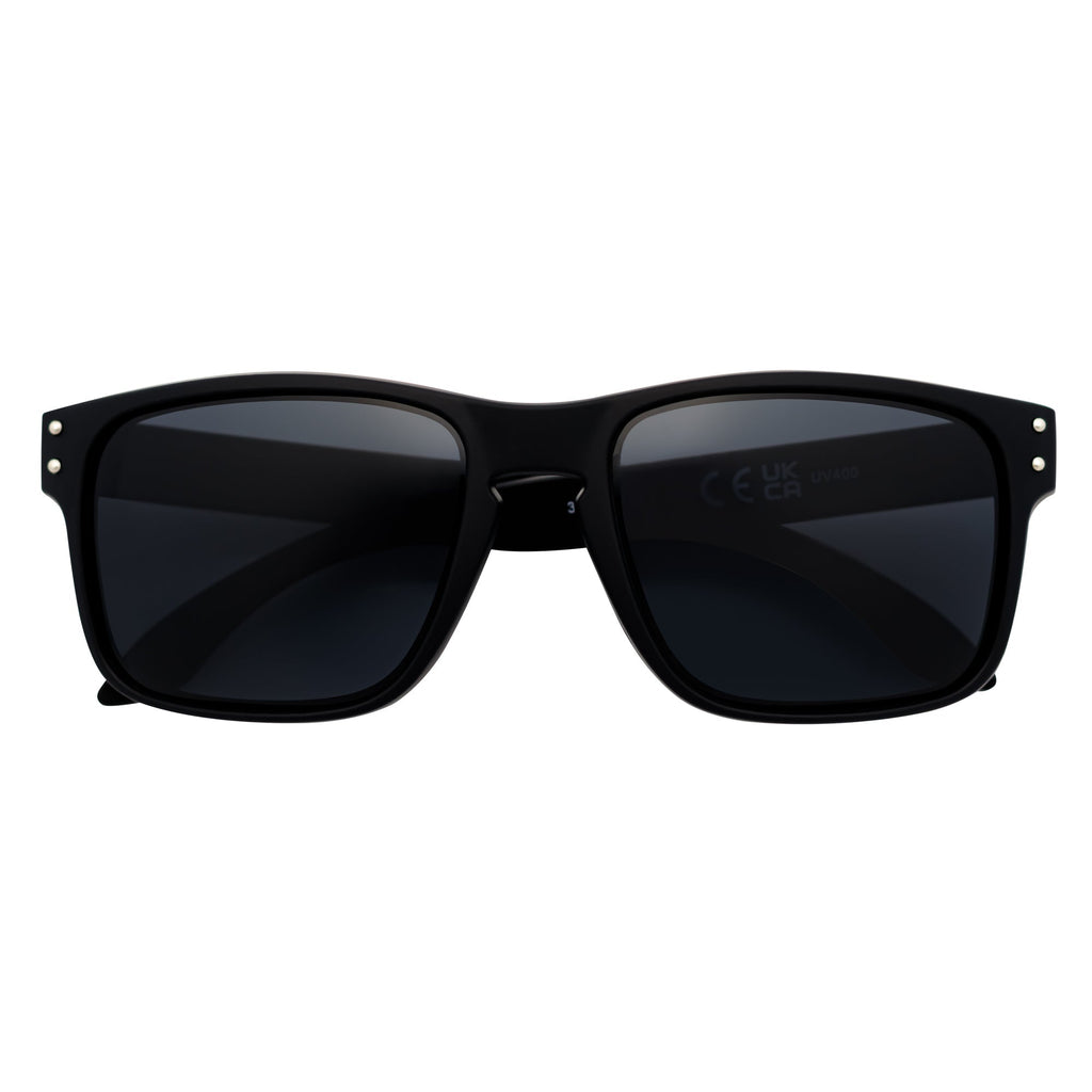 Hallbrook Polarized Sports Sunglasses – Matte Black / Dark Smoke