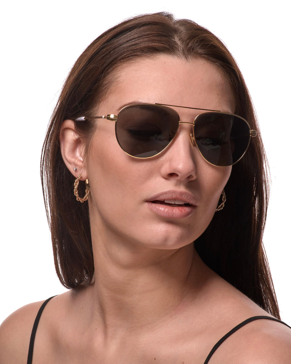 Out East Eyewear GANSETT sunglasses with black frames and dark tinted lenses, stylish and trendy for daily wear.