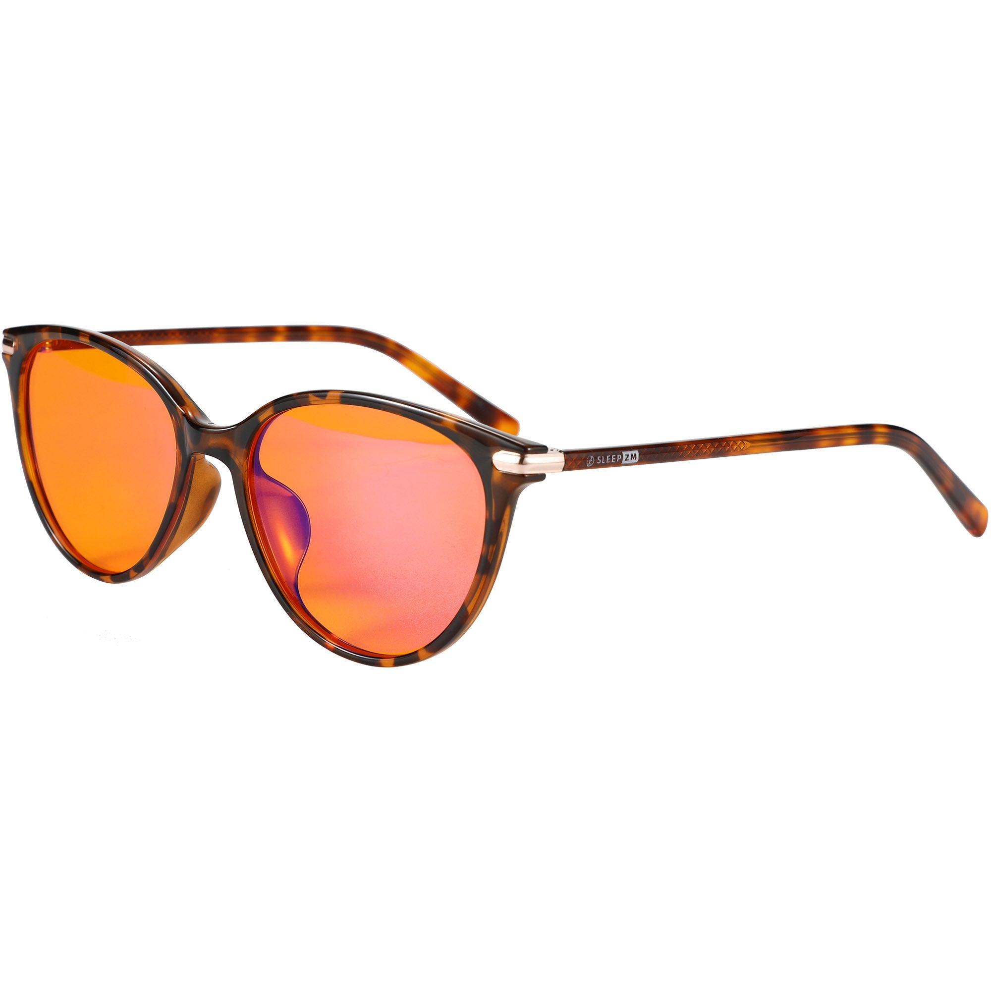 Blue Light Glasses by Sleep ZM, tortoise shell design, night-time Jen Tortoise blocking glasses for reduced blue light exposure.