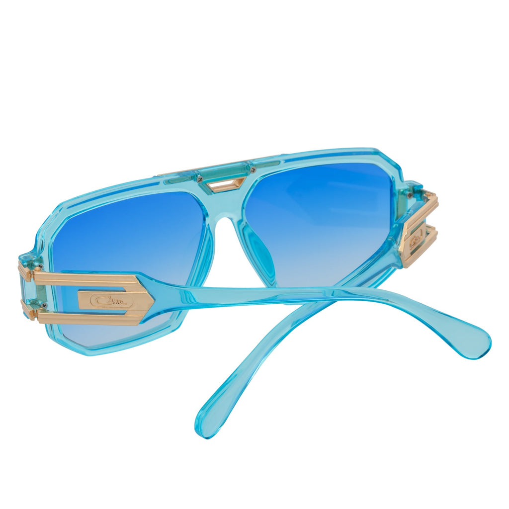 Legend Retro Flat Top Sunglasses – Clear Blue / Blue Fade