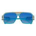 Legend Retro Flat Top Sunglasses – Clear Blue / Blue Fade