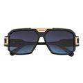 Legend Retro Flat Top Sunglasses – Black / Blue-Lavender Fade