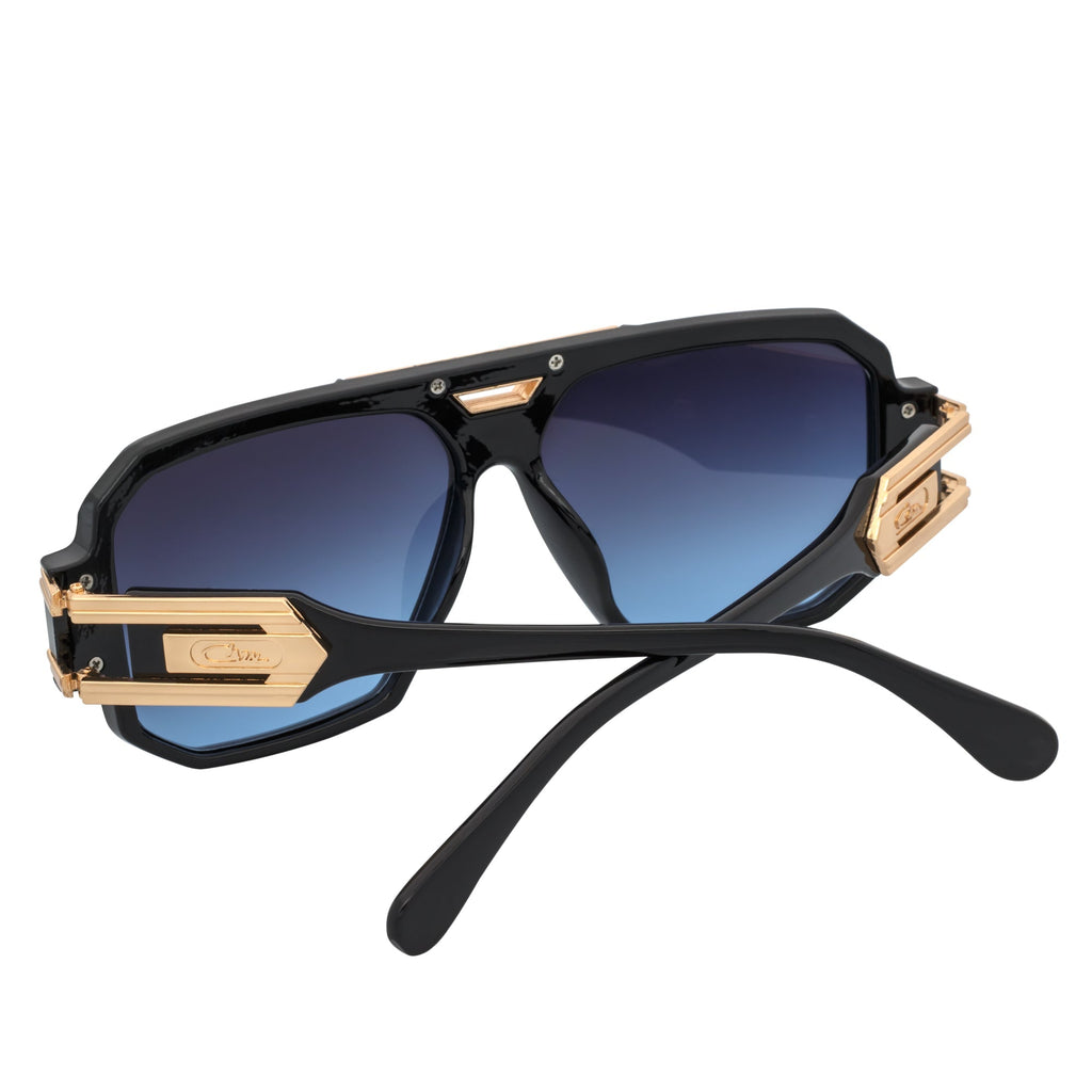 Legend Retro Flat Top Sunglasses – Black / Blue-Lavender Fade