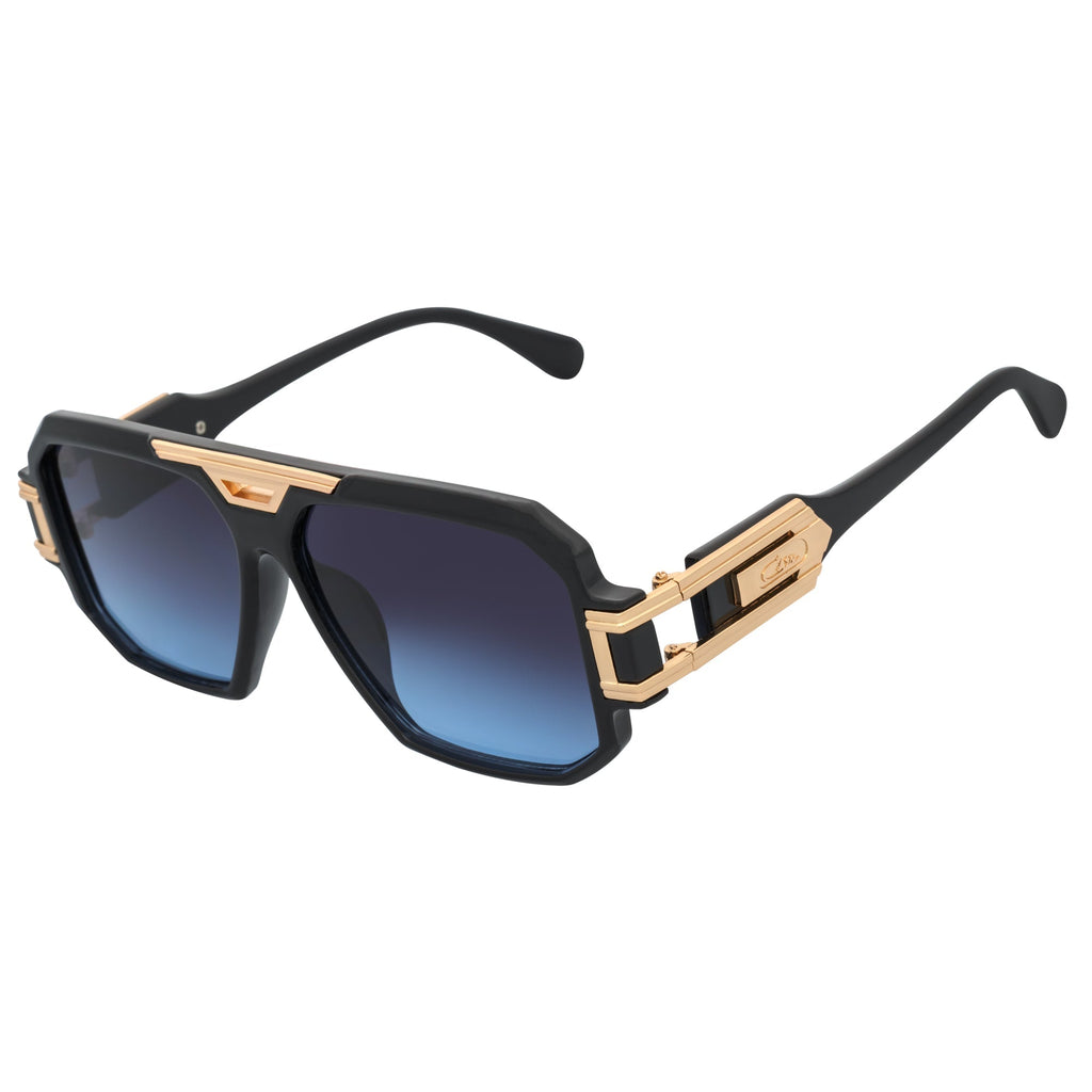 Legend Retro Flat Top Sunglasses – Black / Blue-Lavender Fade