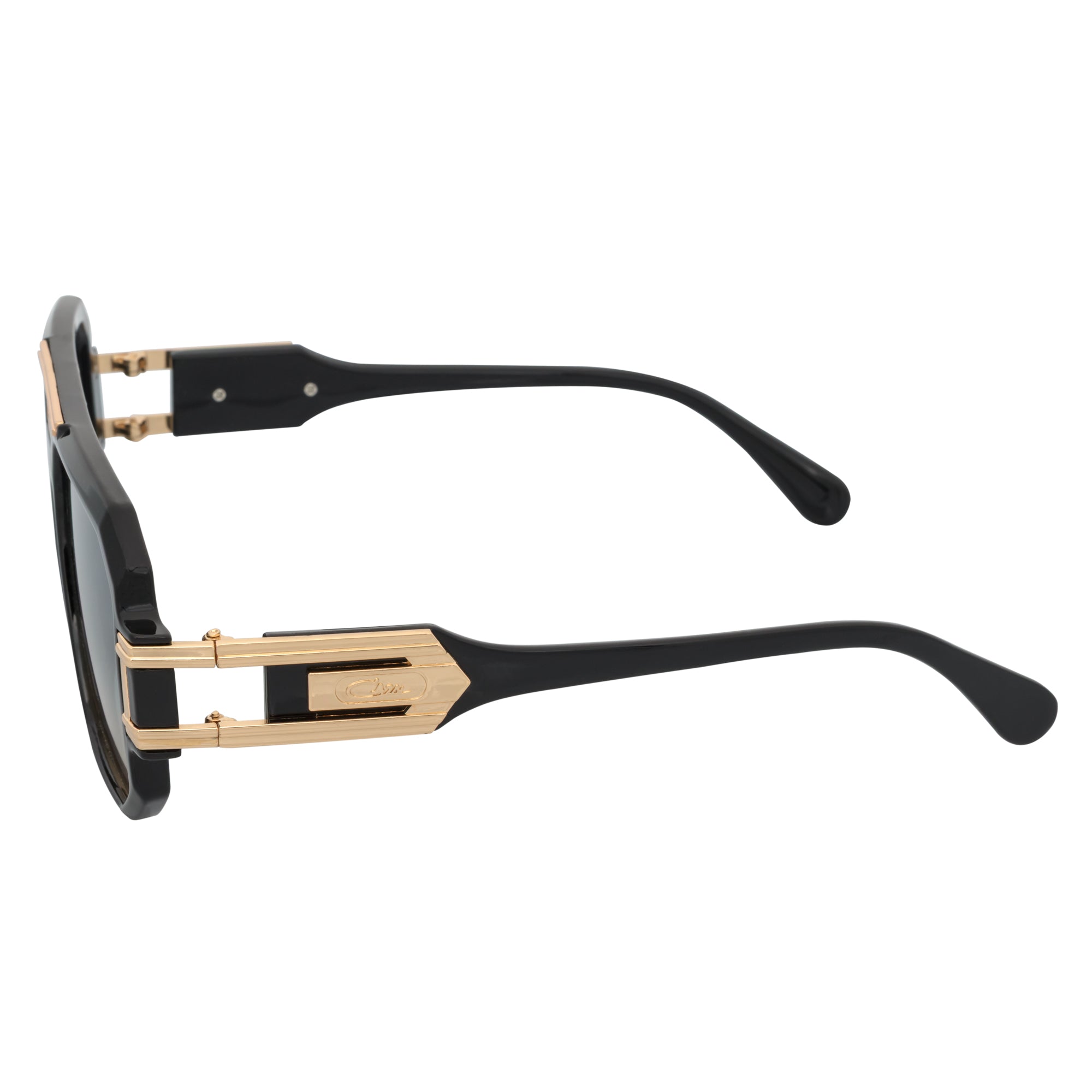 Legend Retro Flat Top Sunglasses – Black / Green-Amber Fade