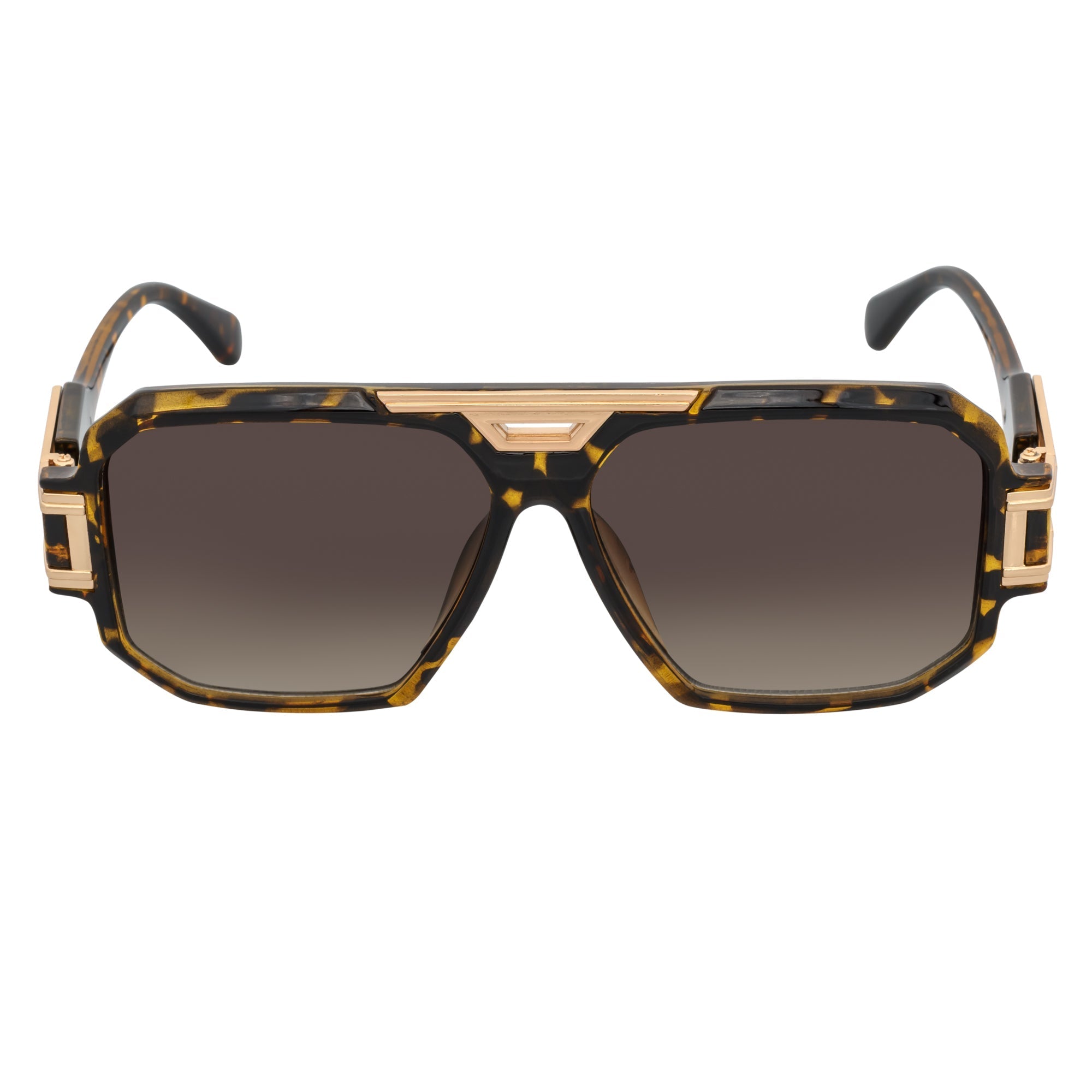 Legend Retro Flat Top Sunglasses – Brown Tortoise / Amber Fade