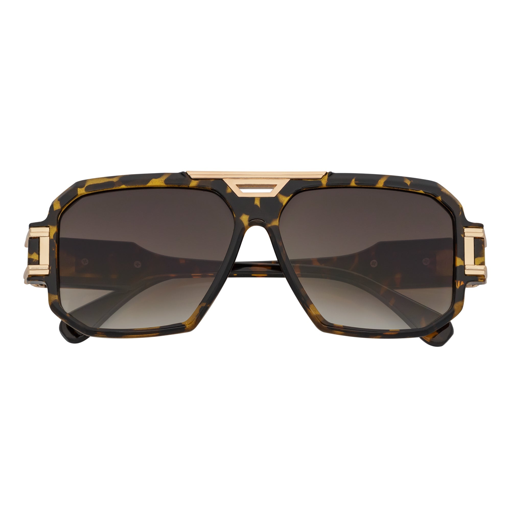 Legend Retro Flat Top Sunglasses – Brown Tortoise / Amber Fade