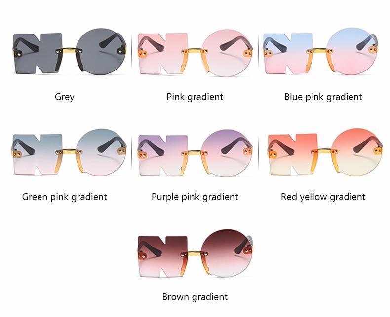 Stevvex rimless, irregular polygon sunglasses for men, women, and kids, featuring oversized, fashionable, frameless design.