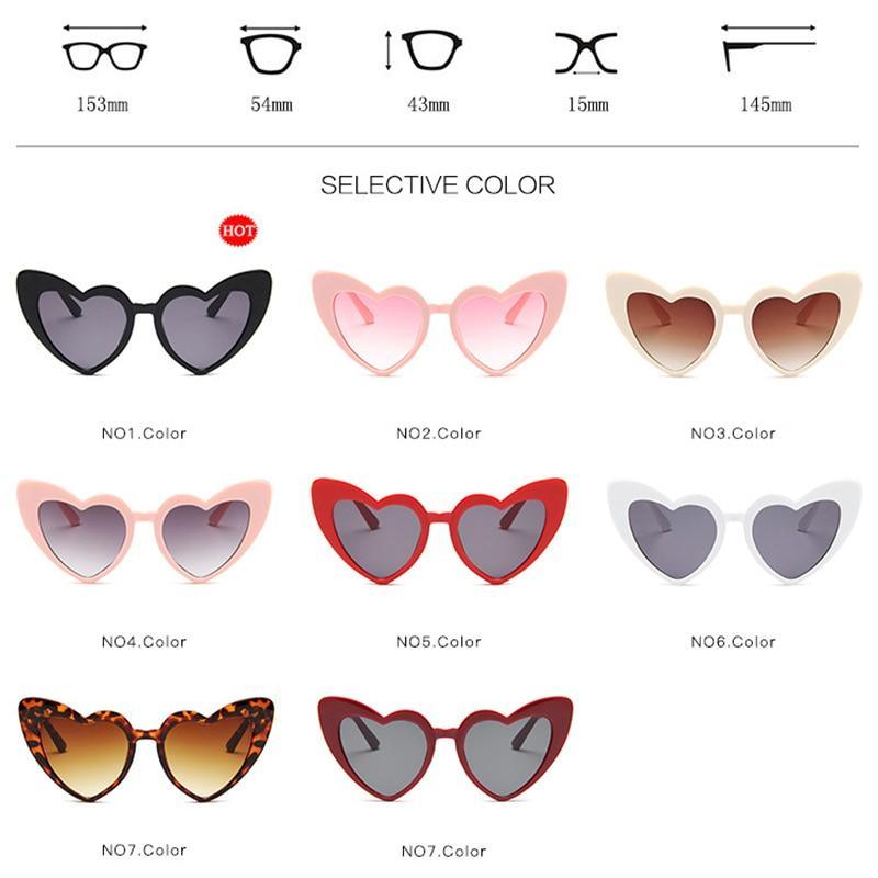Stevvex Love Heart Sunglasses for women and men, metal frame, stylish high-quality eyewear with heart-shaped lenses.