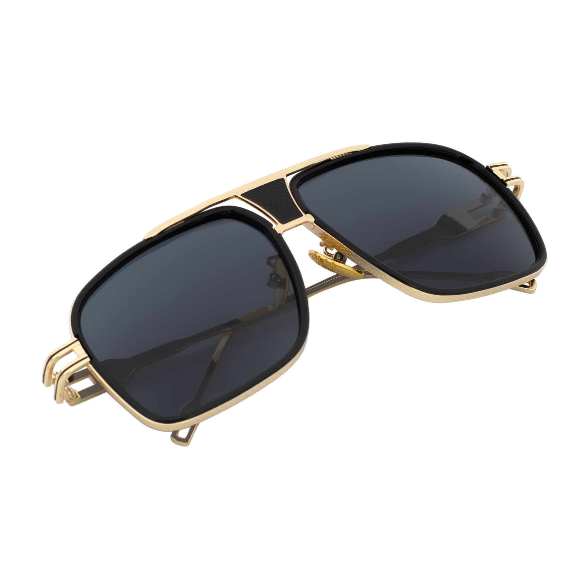MAC Square Aviator Sunglasses – Black Gold / Dark Smoke