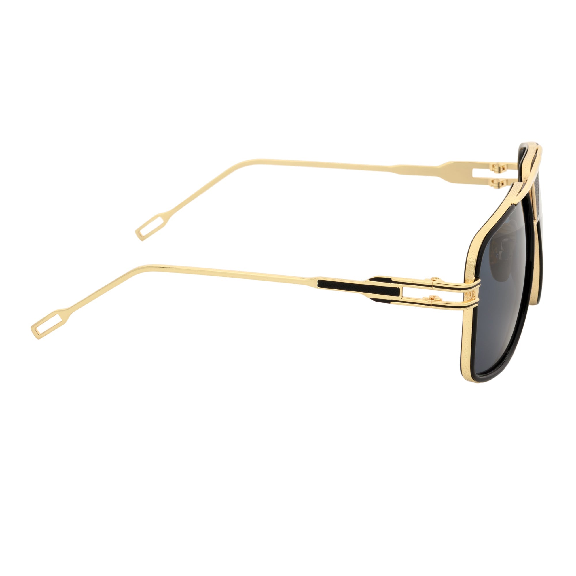 MAC Square Aviator Sunglasses – Black Gold / Dark Smoke