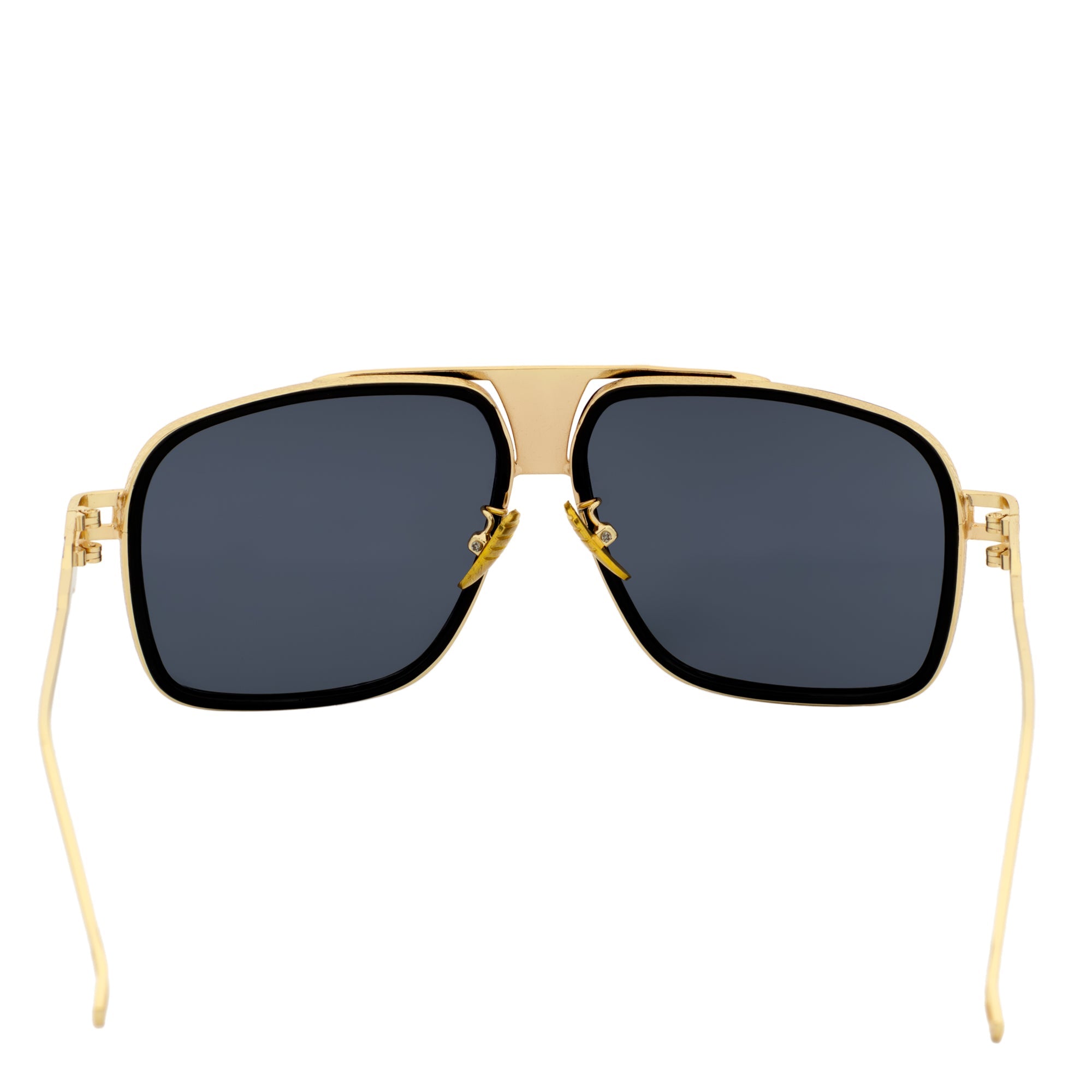 MAC Square Aviator Sunglasses – Black Gold / Dark Smoke