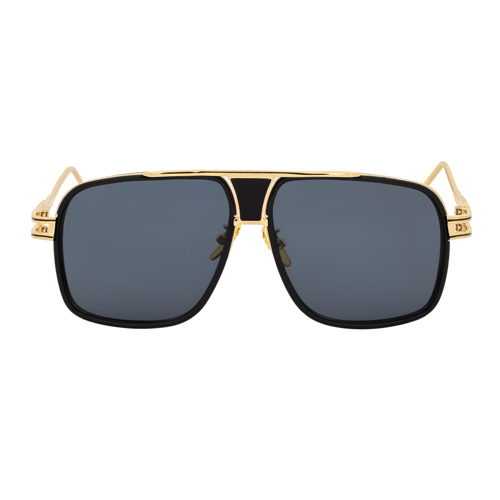 MAC Square Aviator Sunglasses – Black Gold / Dark Smoke