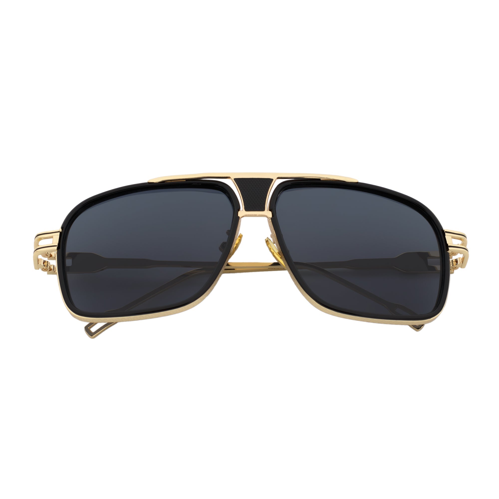 MAC Square Aviator Sunglasses – Black Gold / Dark Smoke