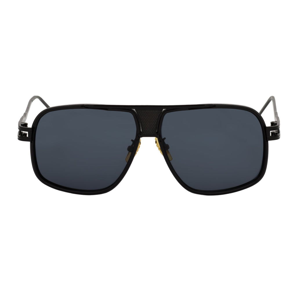 MAC Square Aviator Sunglasses – All Black / Dark Smoke
