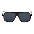 MAC Square Aviator Sunglasses – All Black / Dark Smoke